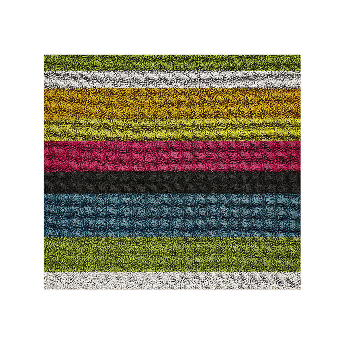 Bold Stripe Shag Mats - Multi