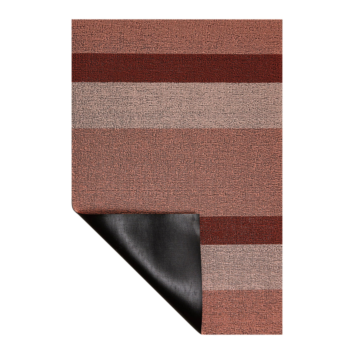 Bold Stripe Shag Mats - Peach