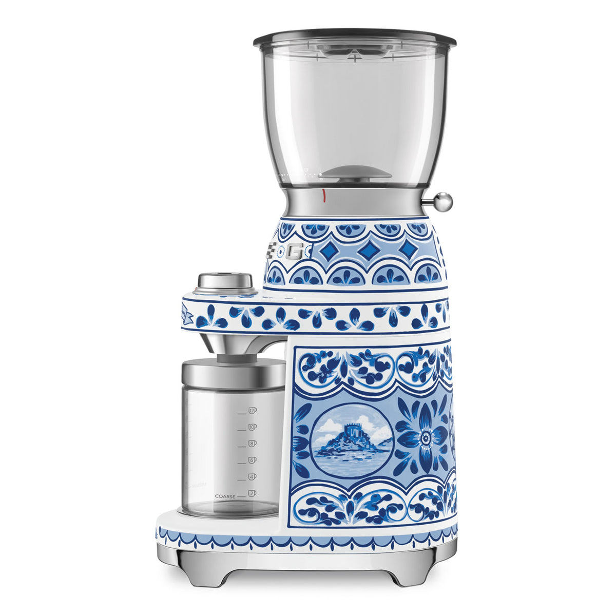 SMEG Conical Burr Coffee Grinder – Dolce&Gabbana Blu Mediterraneo (CGF01) – Blu Mediterraneo