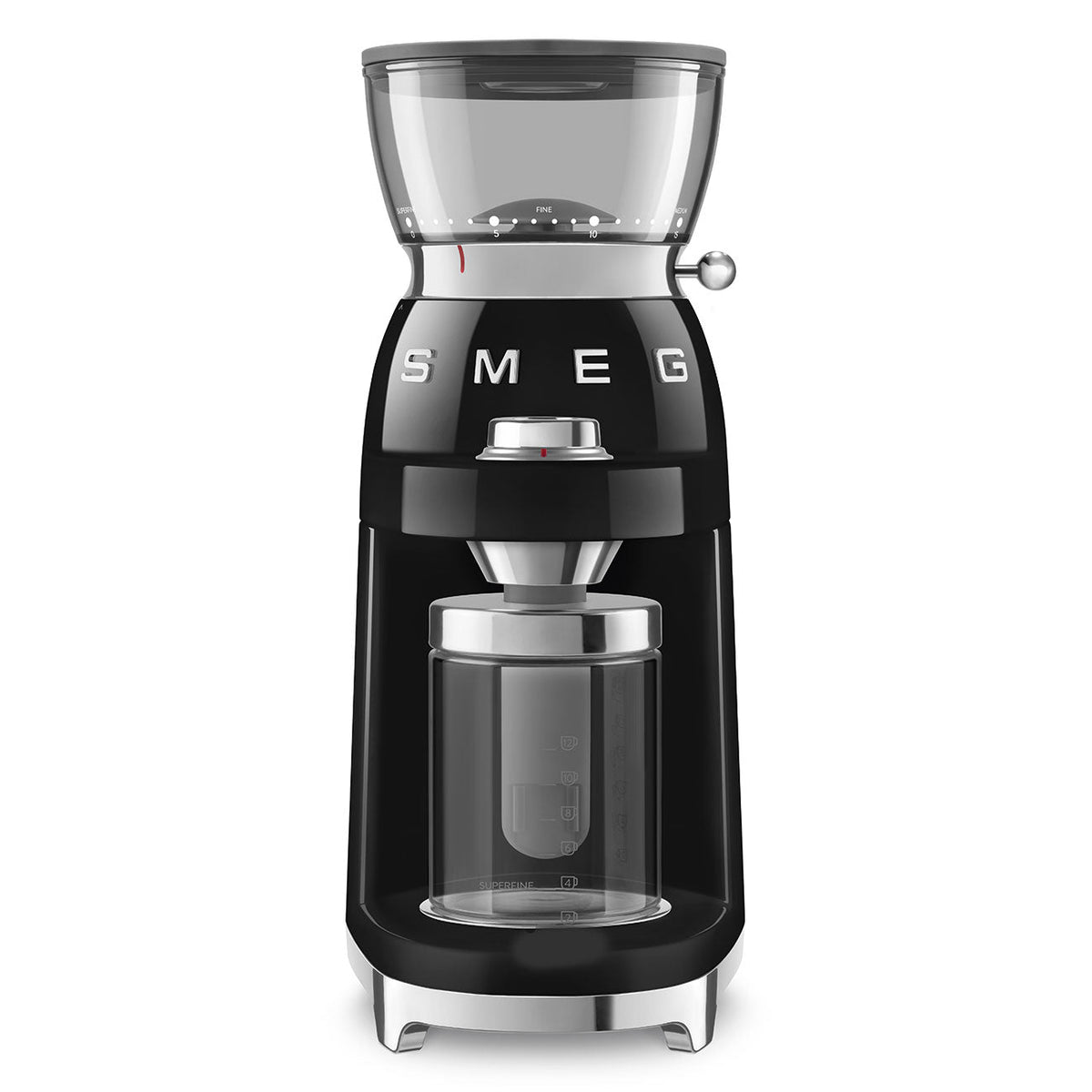 SMEG Multipurpose Conical Burr Coffee Grinder (CGF03) – Black