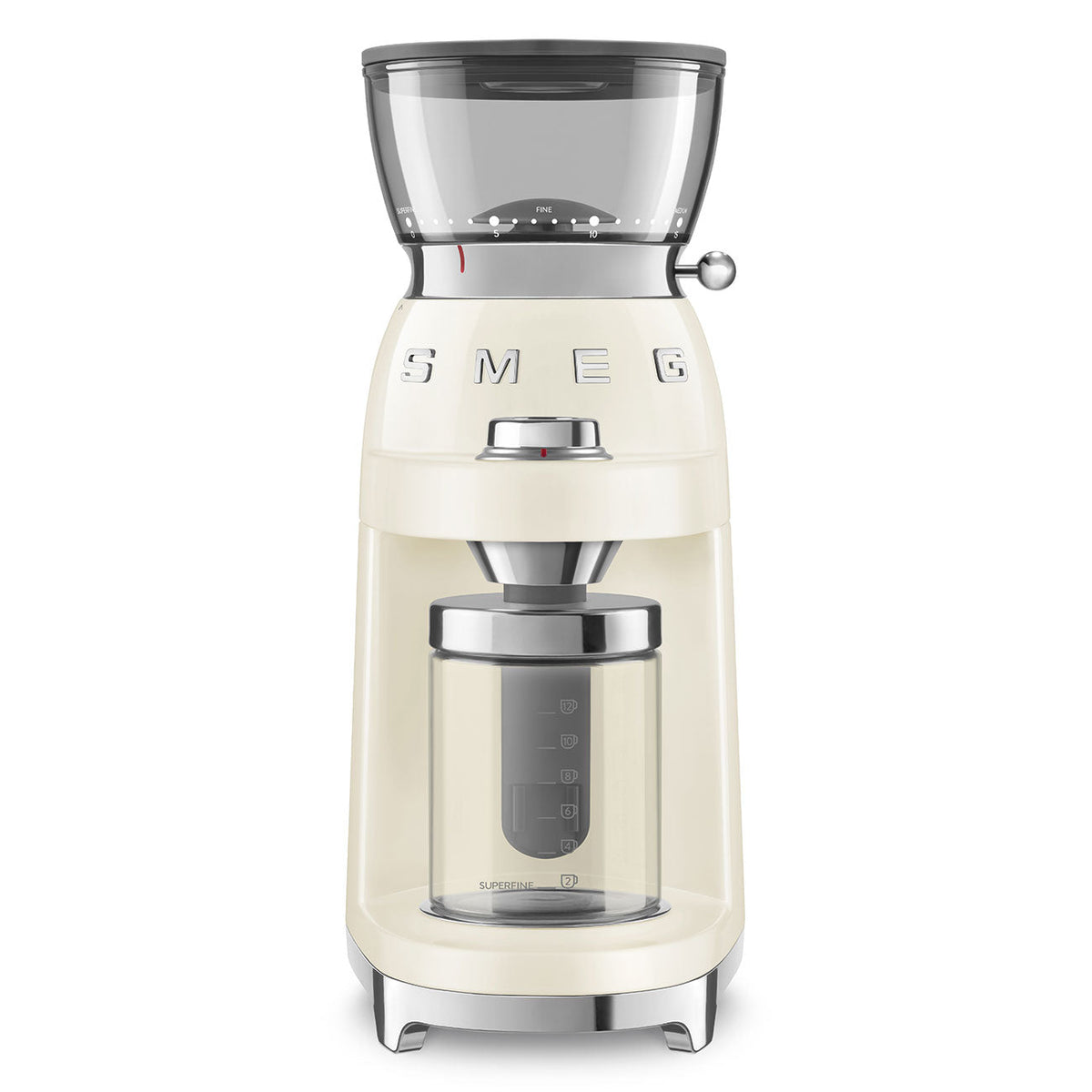 SMEG Multipurpose Conical Burr Coffee Grinder (CGF03) – Cream