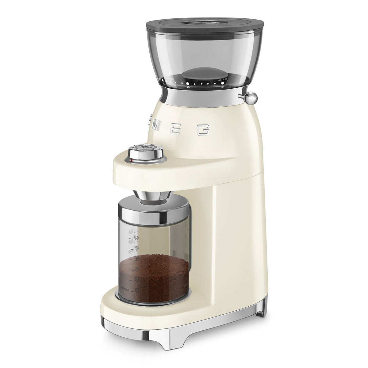 SMEG Multipurpose Conical Burr Coffee Grinder (CGF03) – Cream