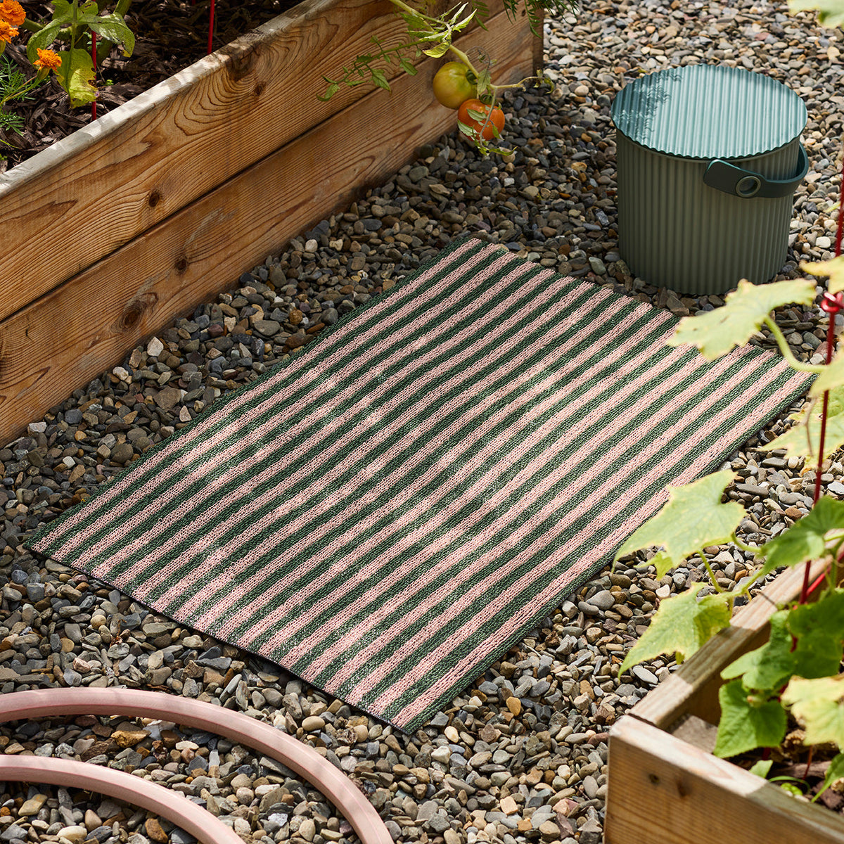 Breton Stripe Shag Mats - Malibu