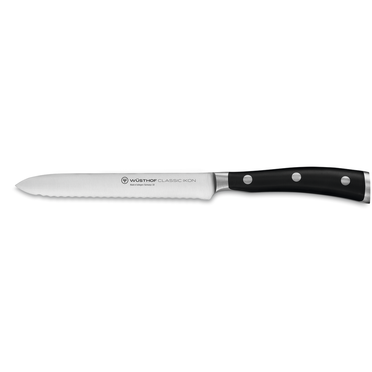 Wusthof Classic Ikon 8-Piece Knife Block Set — Black