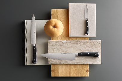 Wusthof Classic Ikon 3-Piece Chef's Set — Black