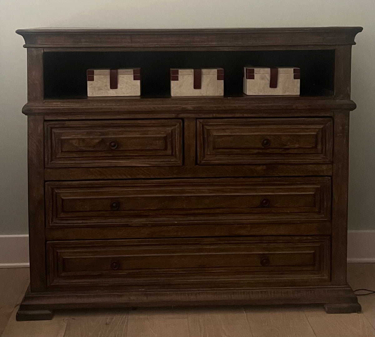 Rustic Solid Wood Chest – Excellent Condition