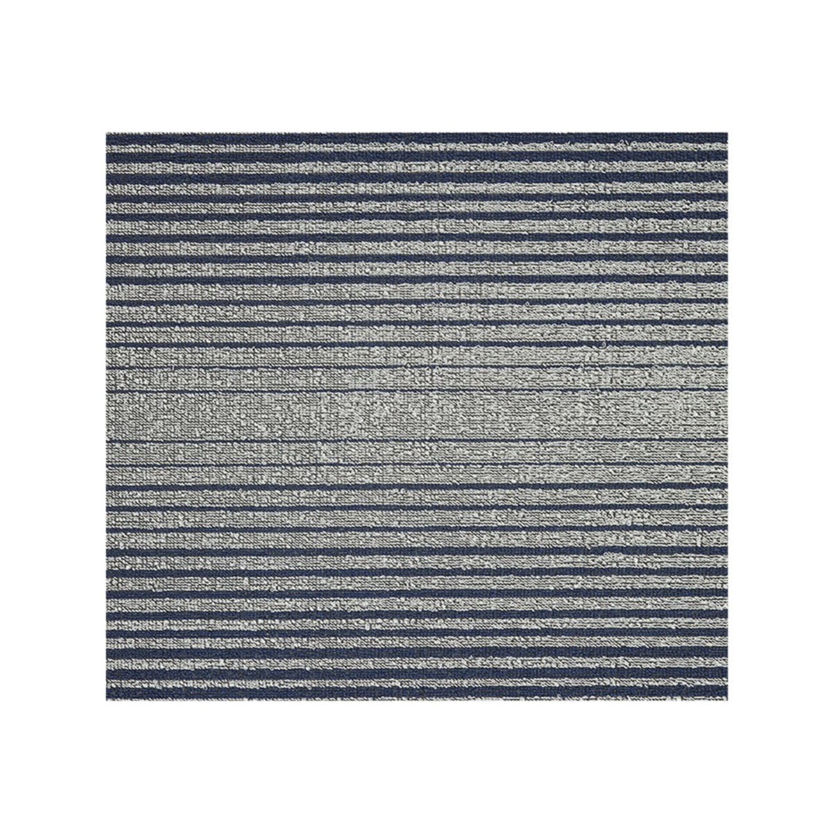 Domino Stripe Shag Mats - Denim