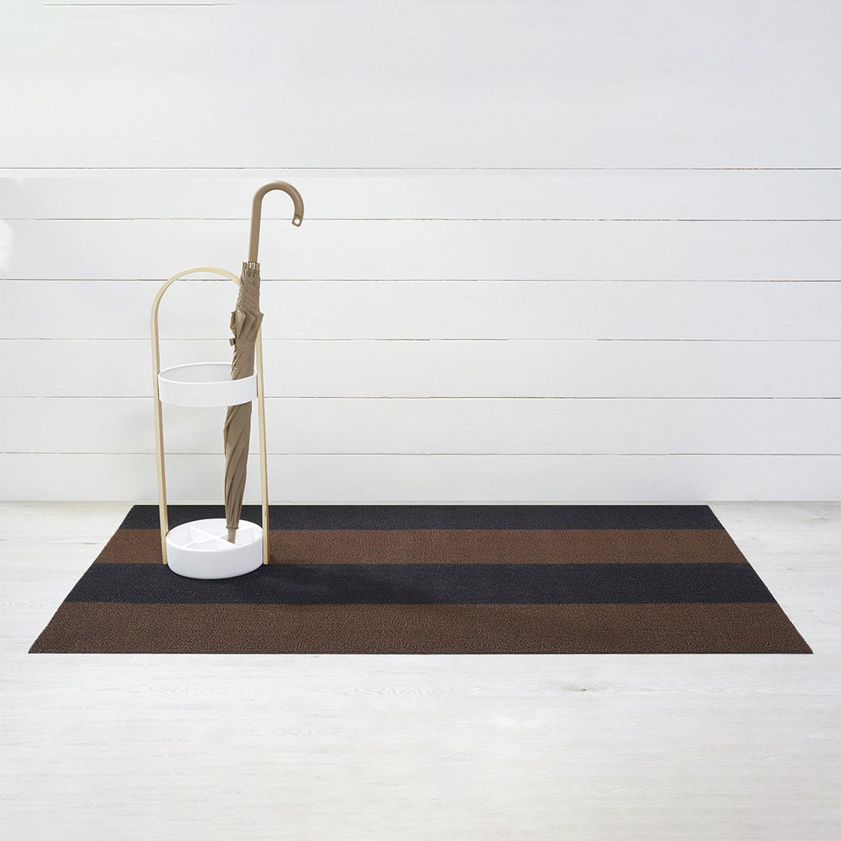 Duo Stripe Shag Mats - Mocha