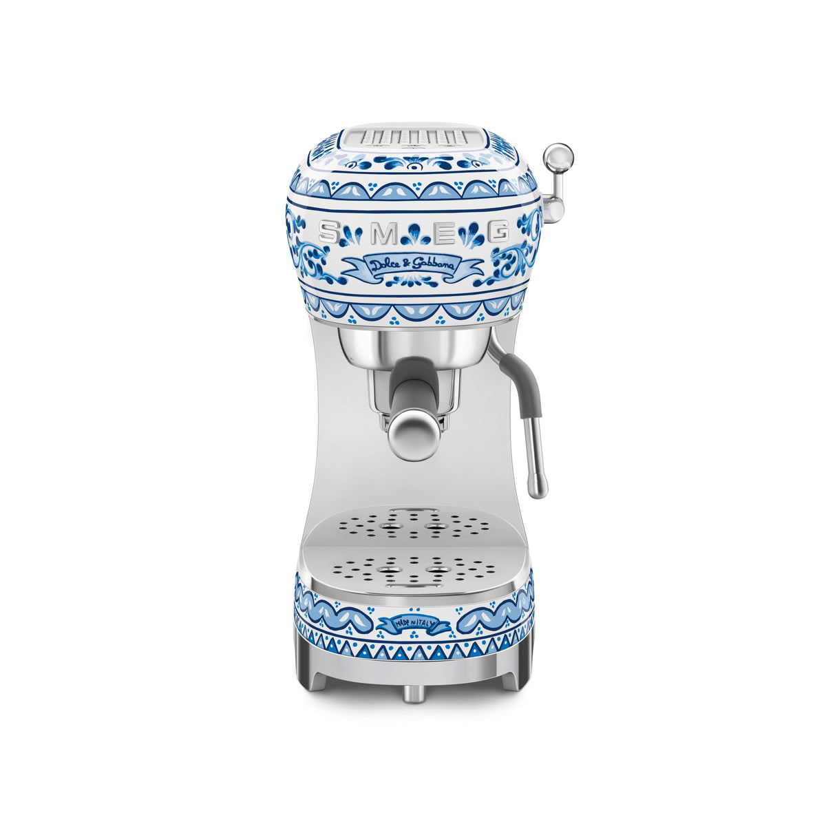 SMEG Manual Espresso Machine – Dolce&Gabbana Blu Mediterraneo (ECF02) – Blu Mediterraneo
