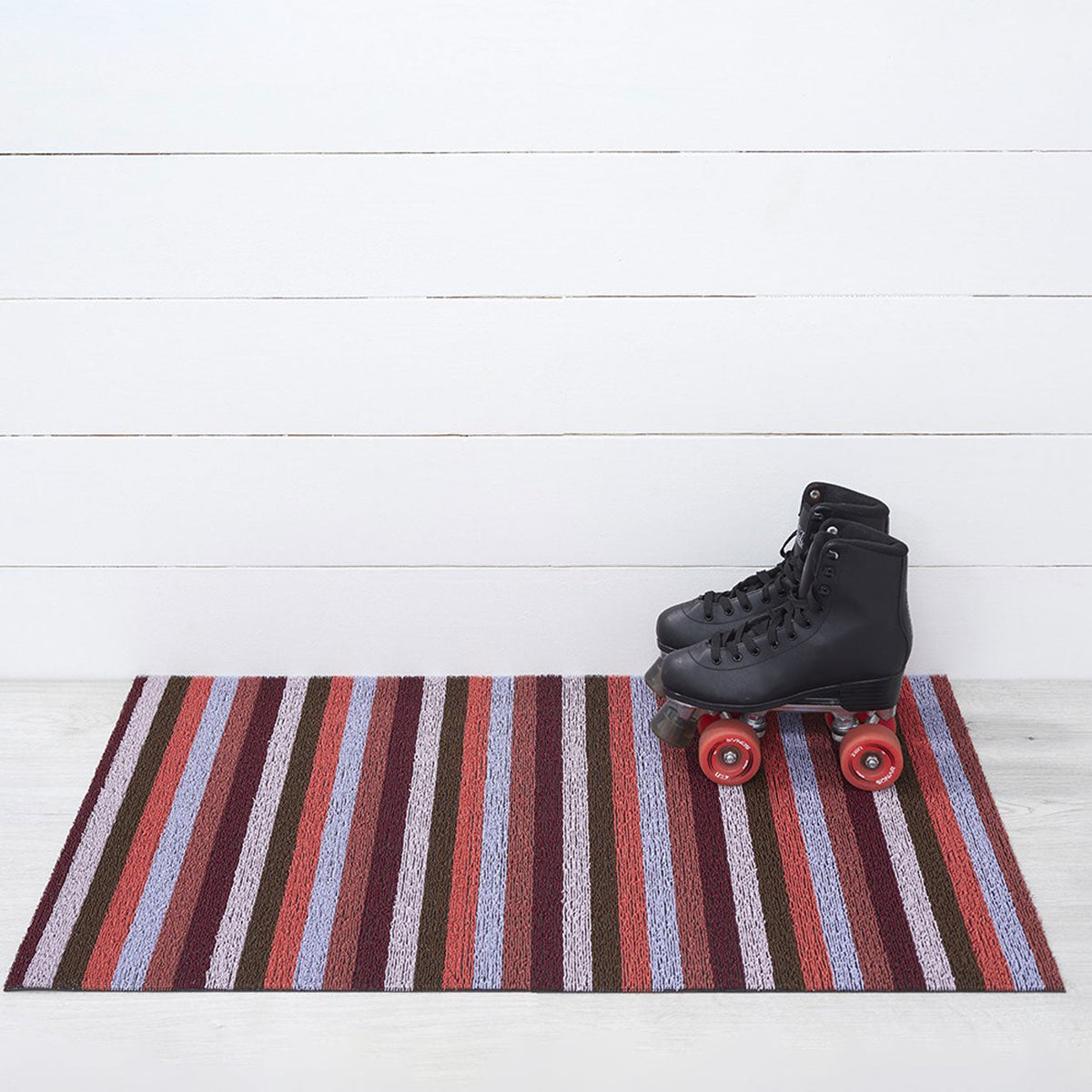 Even Stripe Shag Mats - Berry