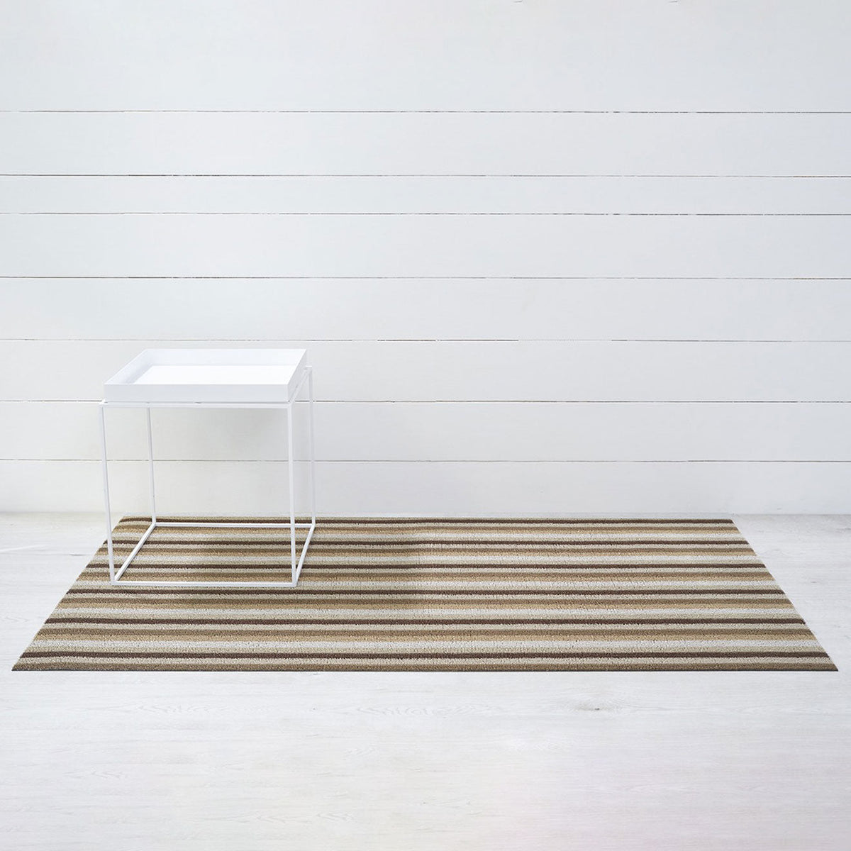 Even Stripe Shag Mats - Mocha