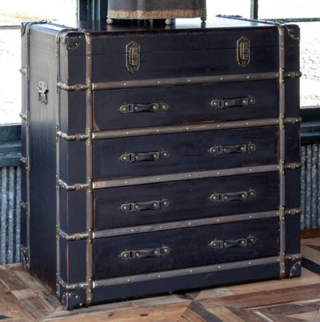 Vintage-Inspired Luggage Accent Chest