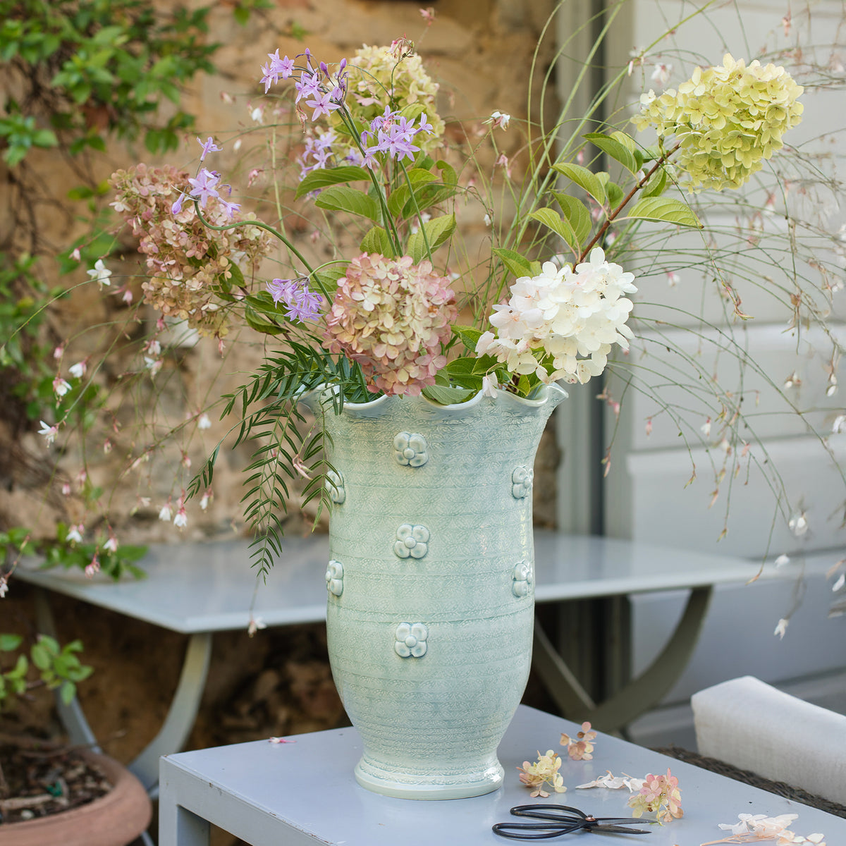 Giardino di Fiori Celadon Tall Vase