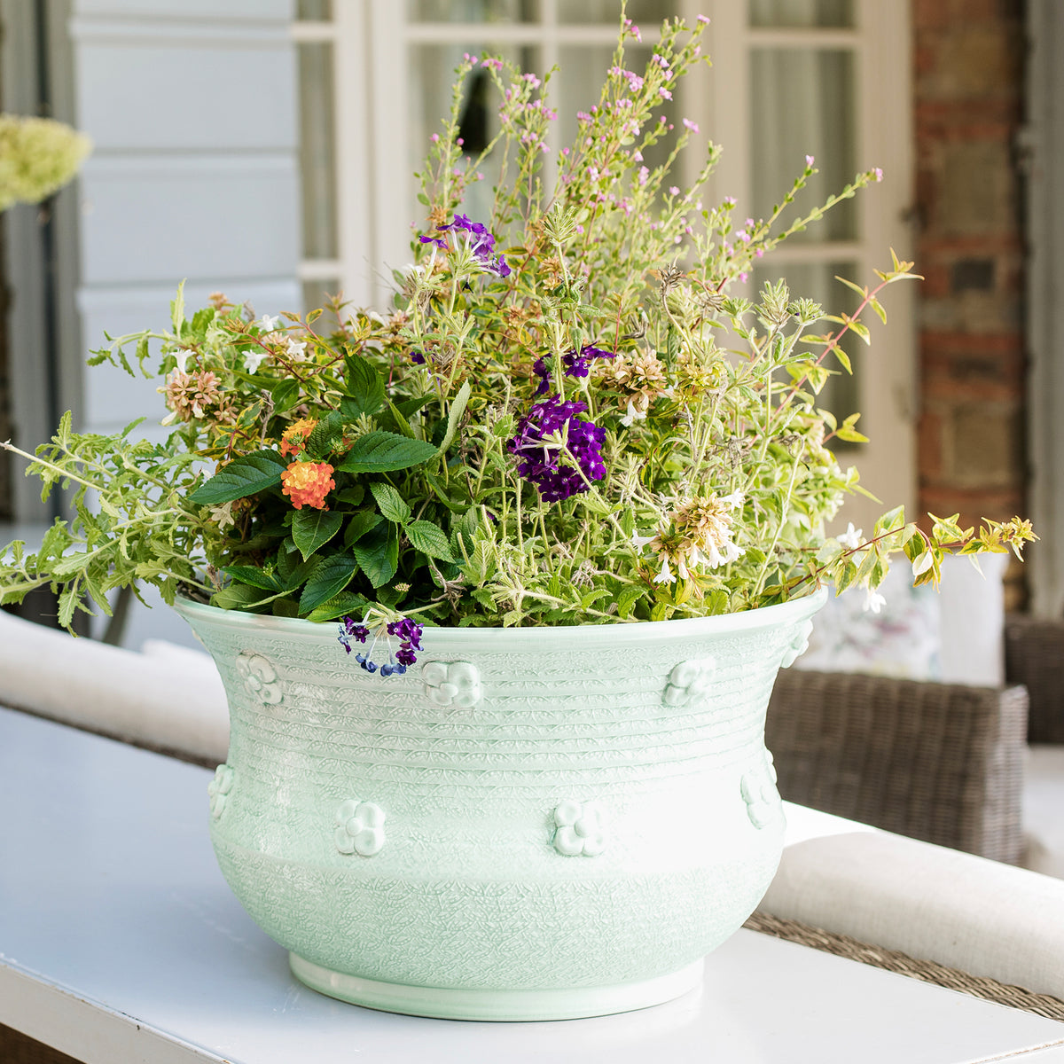Giardino di Fiori Celadon Round Planter