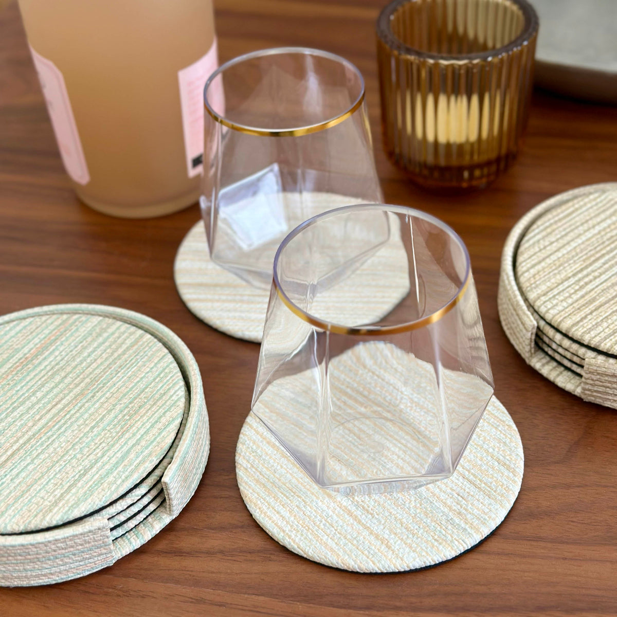 Bodrum Grasscloth Coasters — Bodrum collection image 2