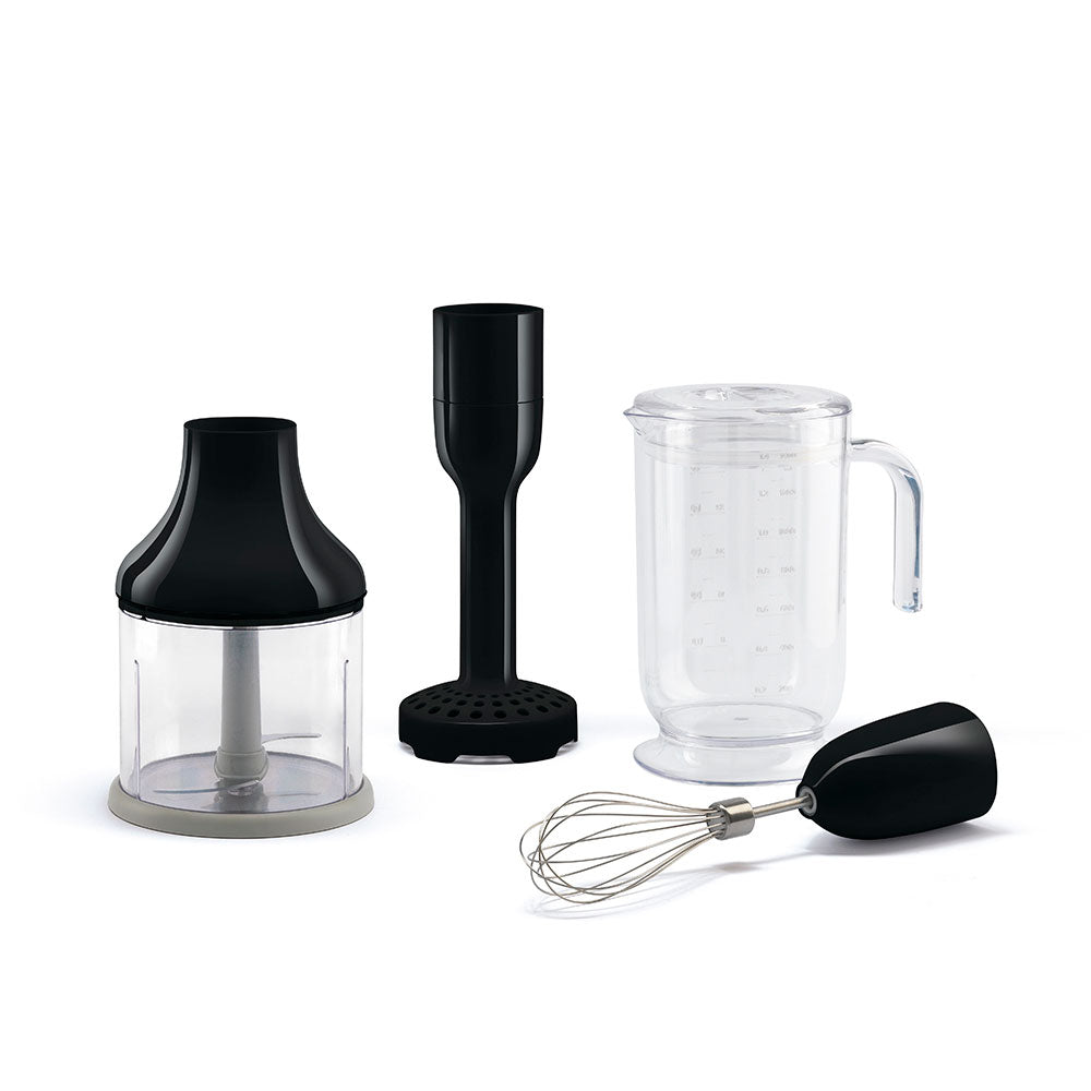 SMEG 4-Piece Accessory Set for Retro-Style Hand Blender – Black