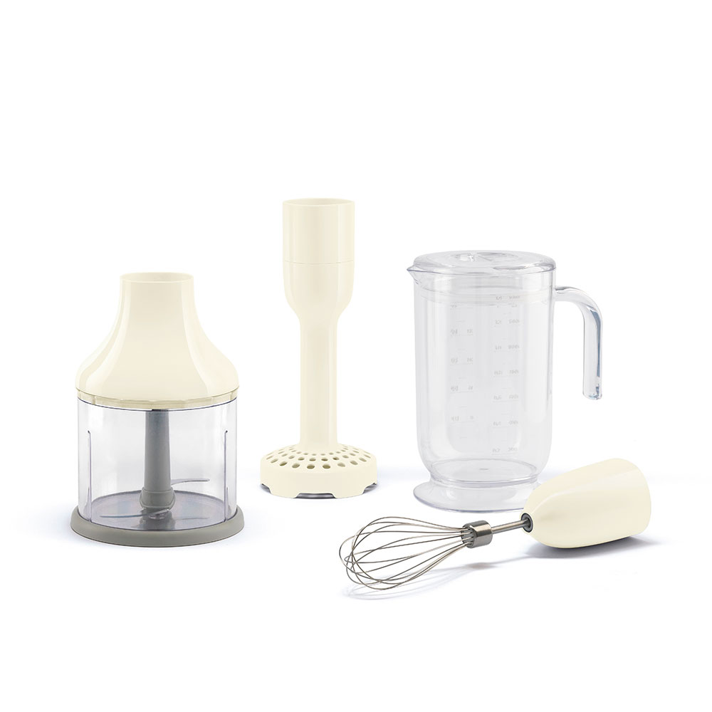 SMEG 4-Piece Accessory Set for Retro-Style Hand Blender – Cream