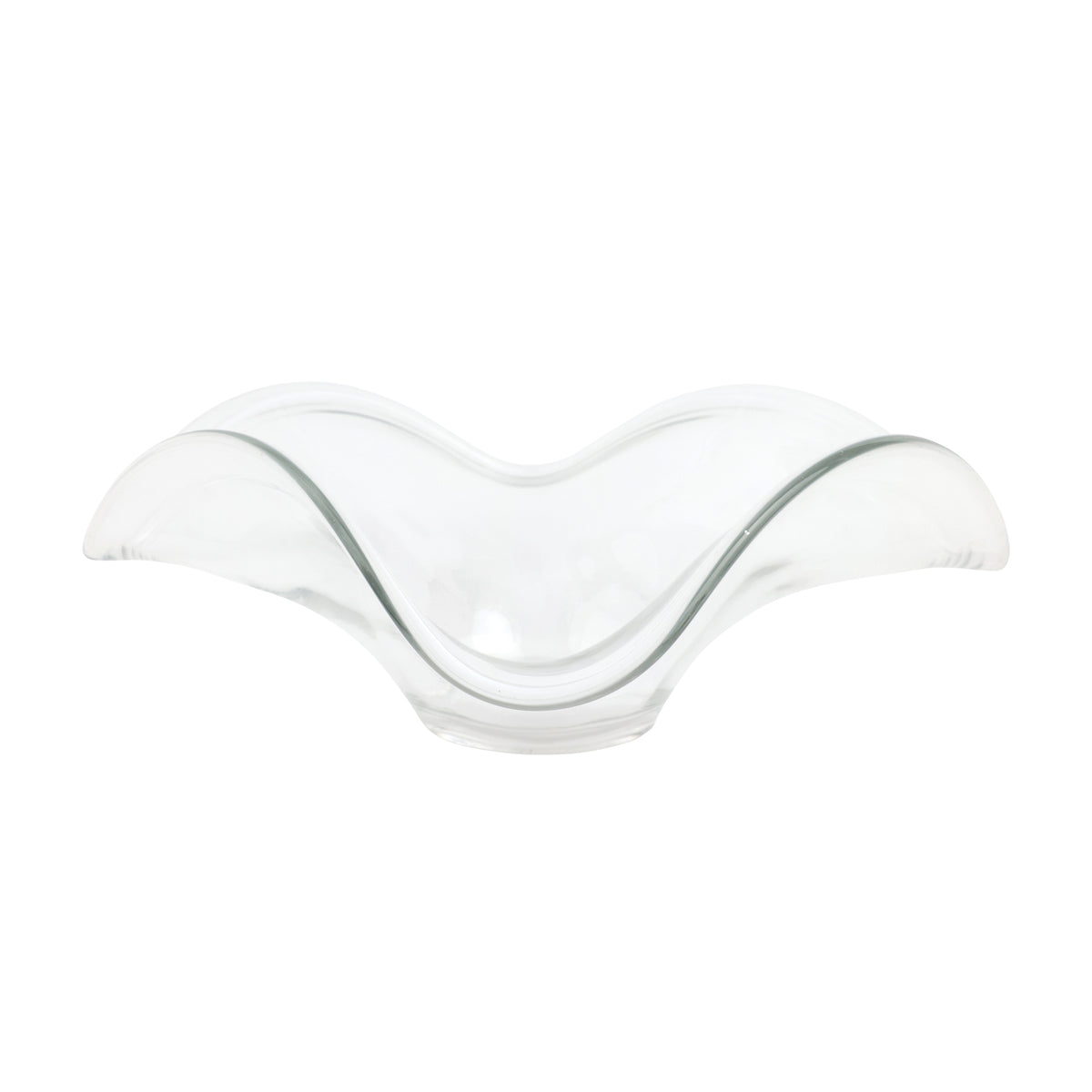 Hibiscus Glass Clear Large Bowl