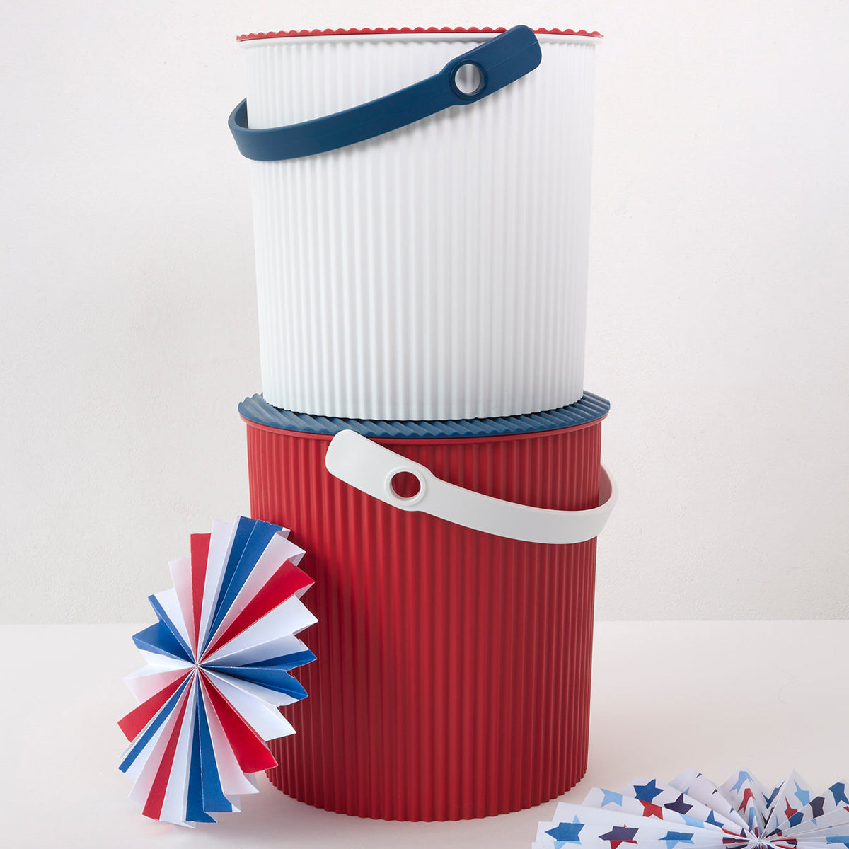 Hachiman Buckets - Red Blue White