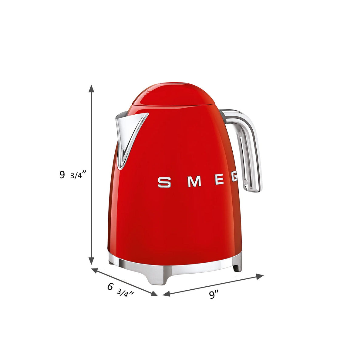 SMEG 7-Cup Electric Kettle (KLF03) – Red