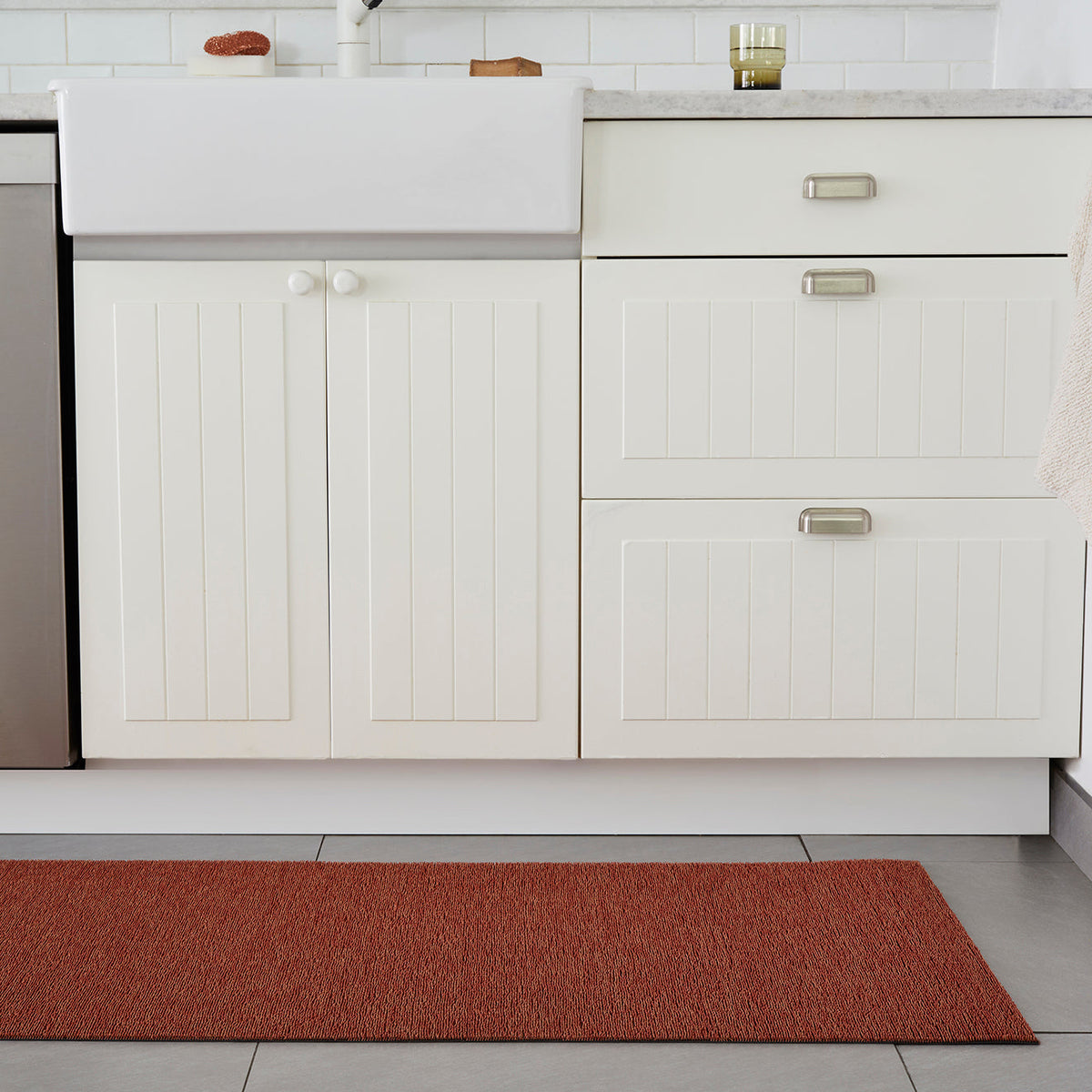 Heathered Shag Mats - Burnt Coral