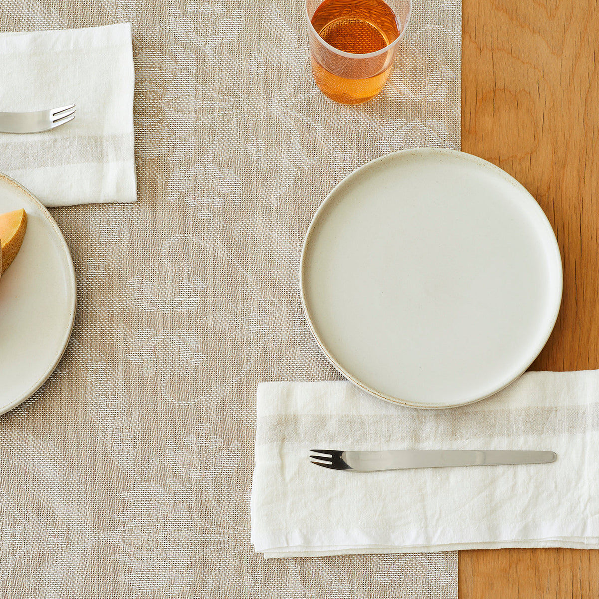 Damask Table Runners - Flax