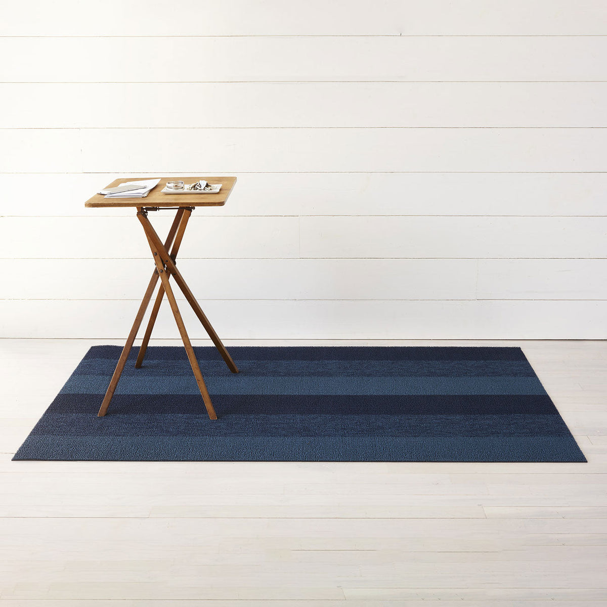 Marbled Stripe Shag Mats - Bay Blue
