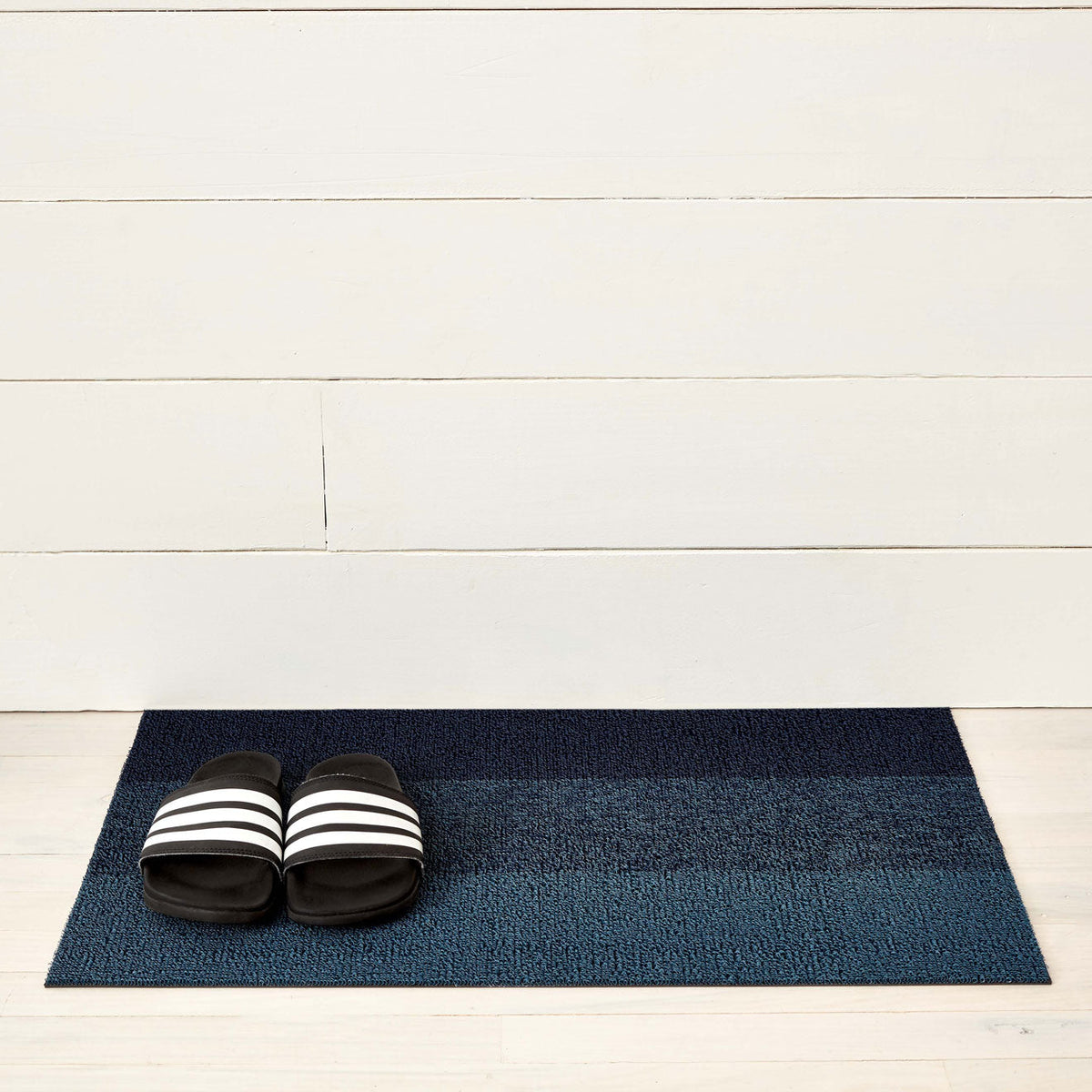 Marbled Stripe Shag Mats - Bay Blue