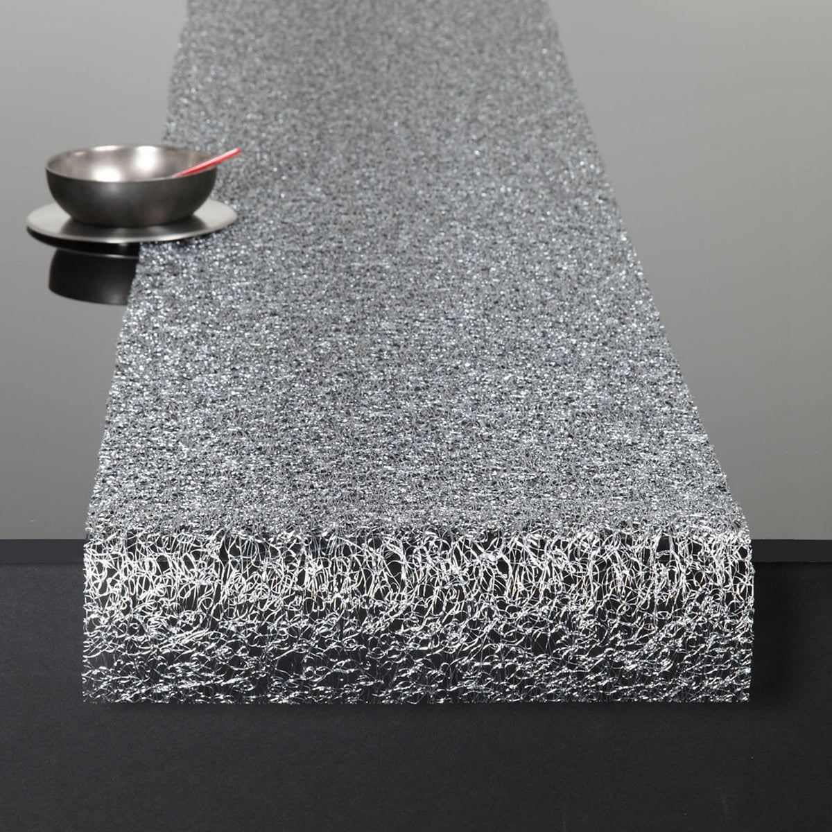 Metallic Lace Table Runners - Silver