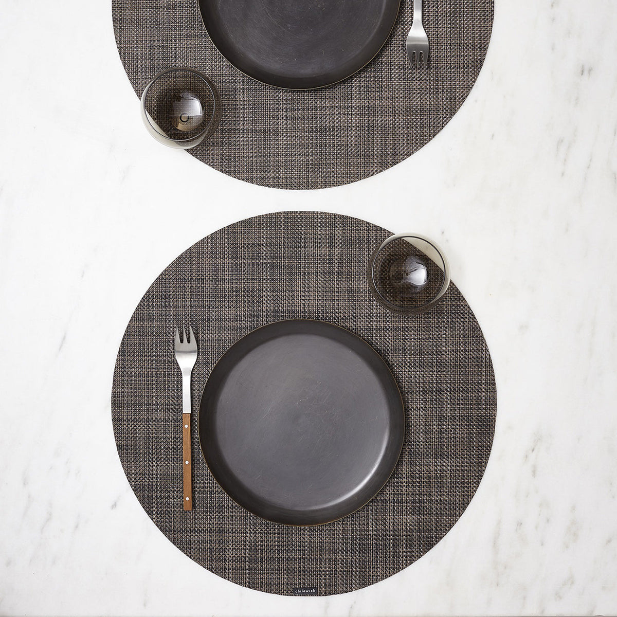 Mini Basketweave Placemats - Dark Walnut