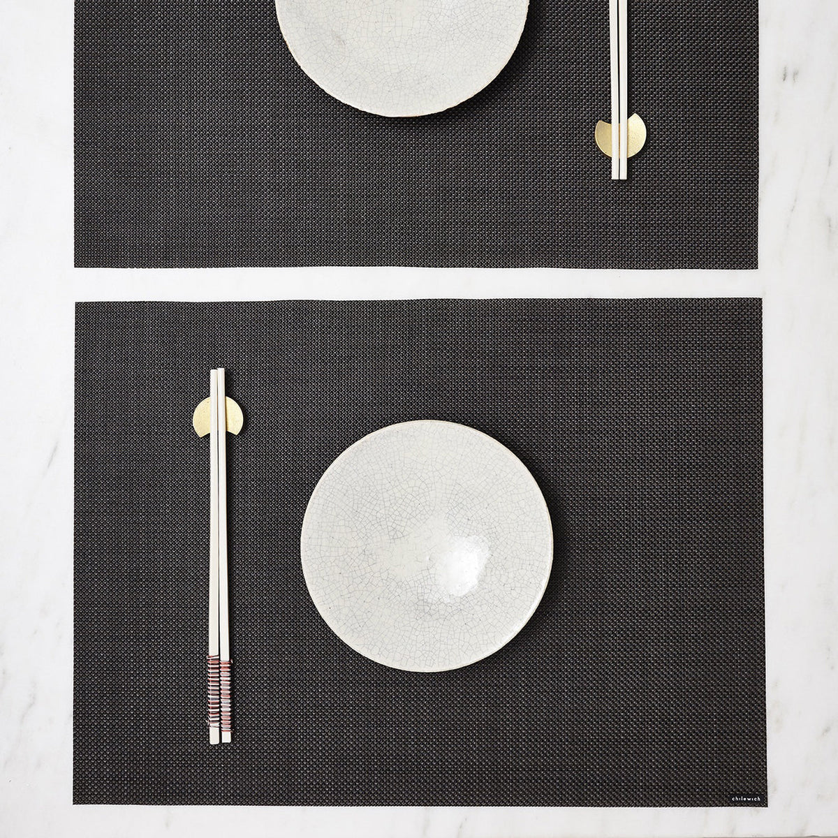 Mini Basketweave Placemats - Espresso