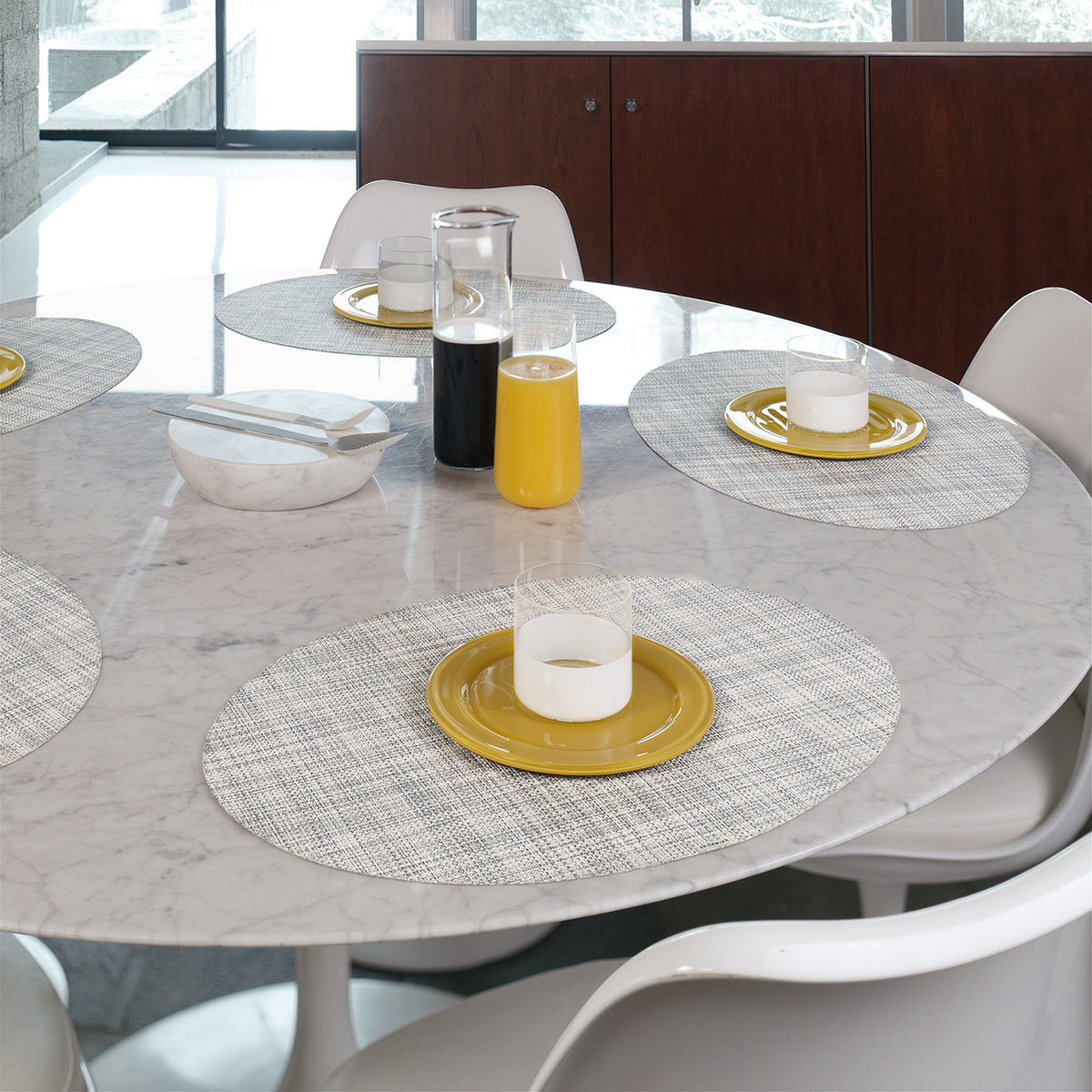 Mini Basketweave Placemats - Mist