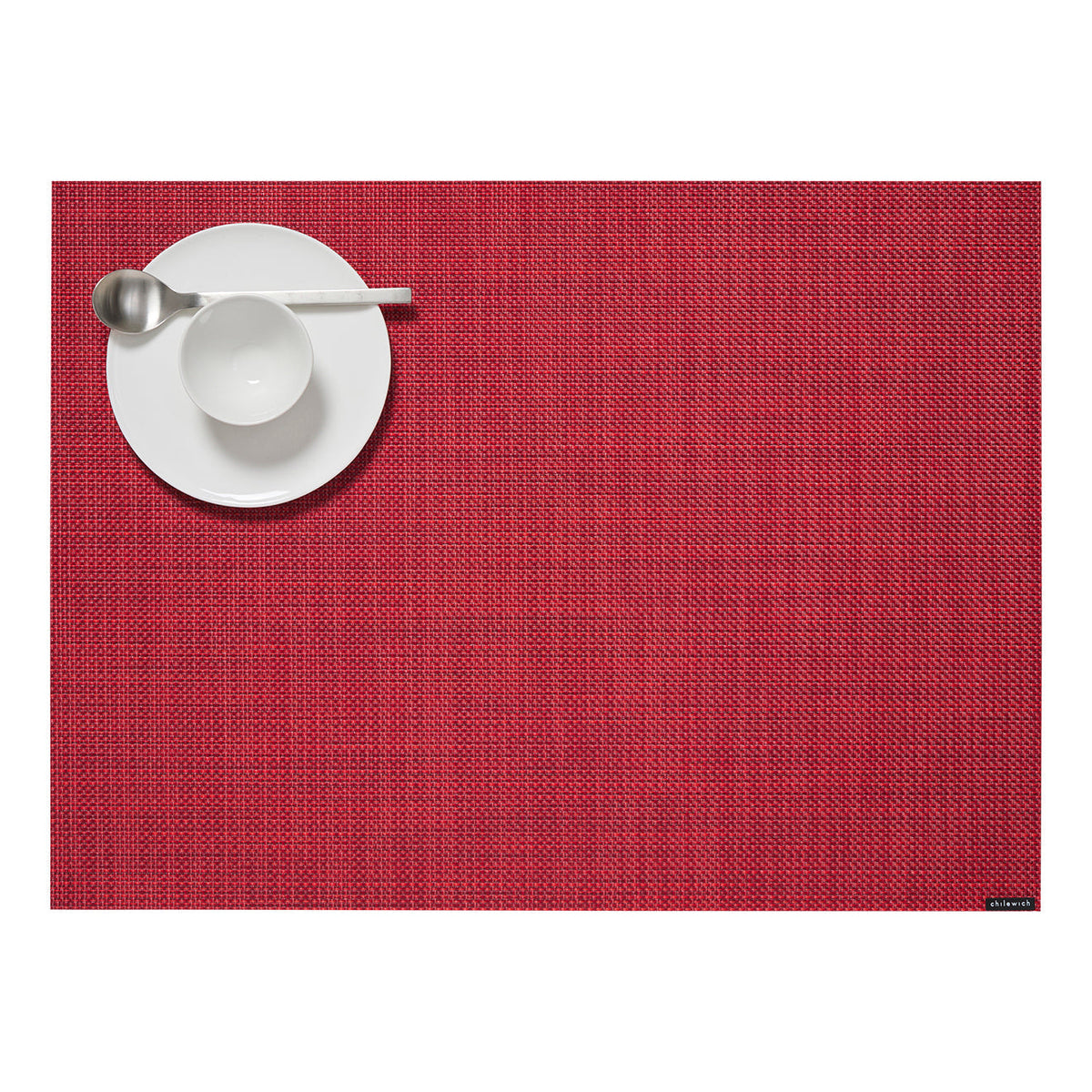 Mini Basketweave Placemat Samples - Scarlet