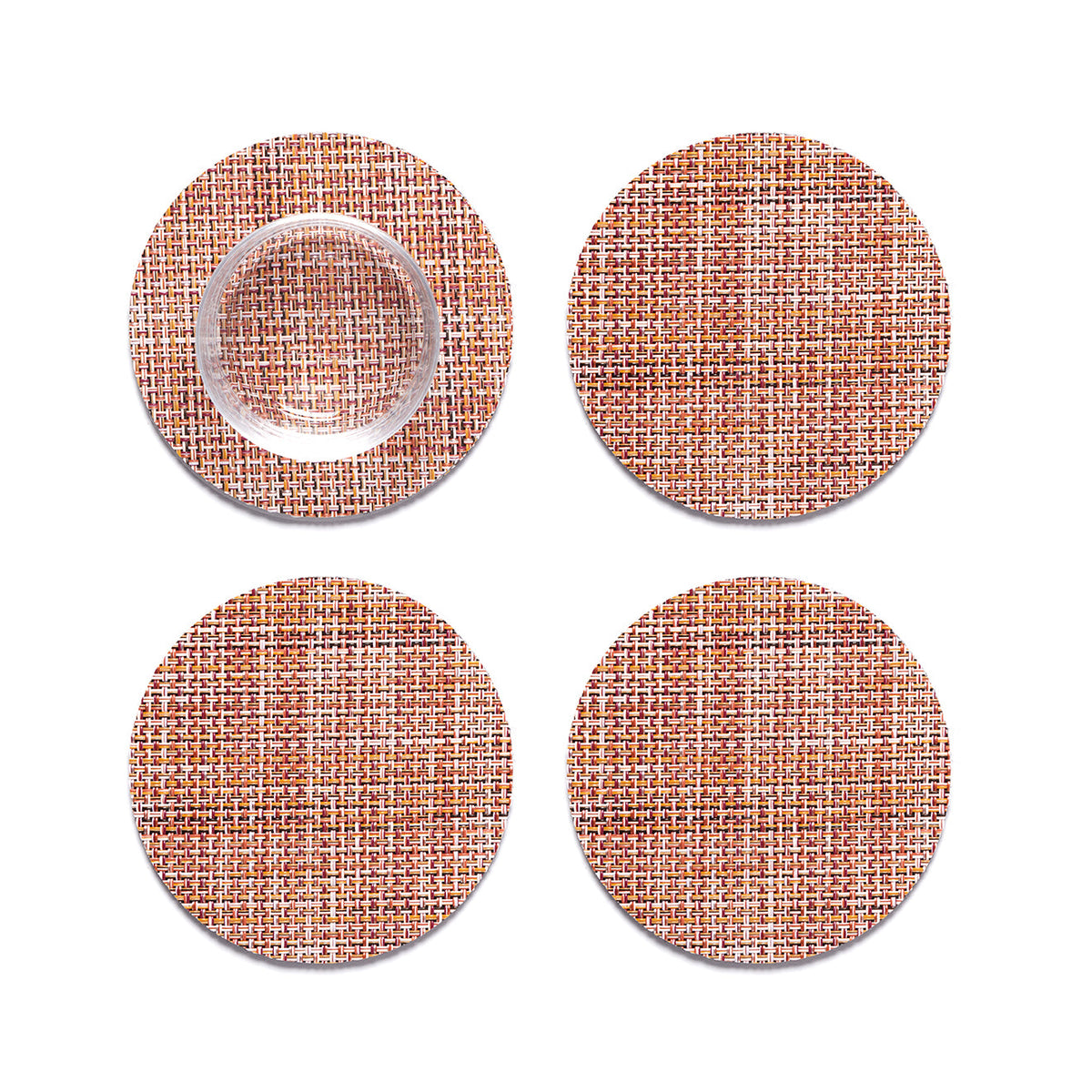 Mini Basketweave Coasters - Cinnamon