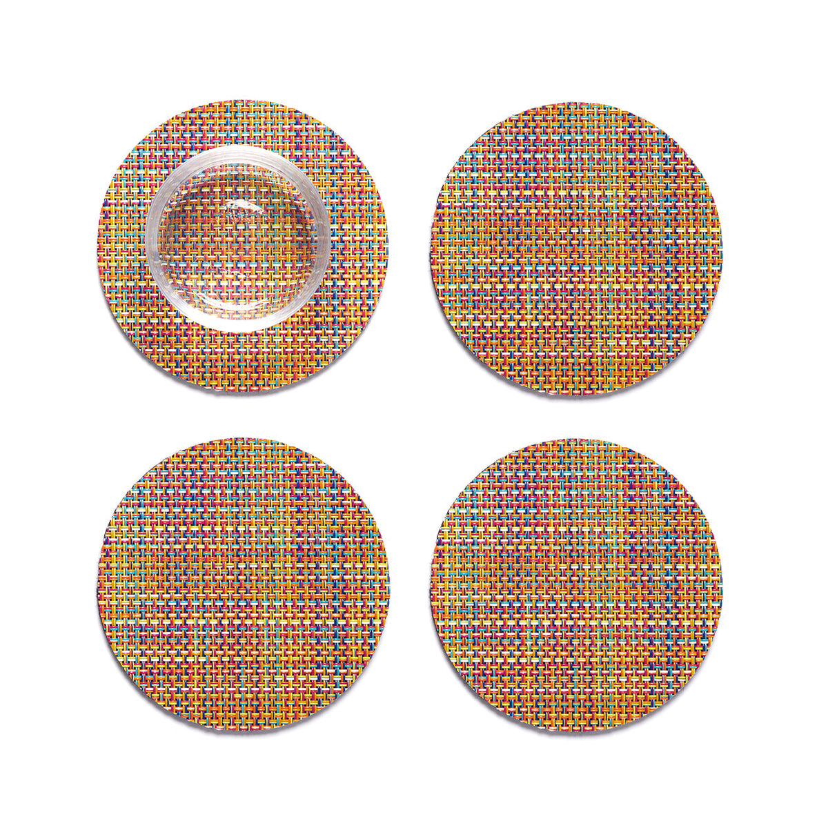 Mini Basketweave Coasters - Confetti