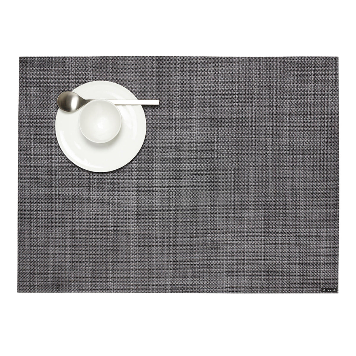 Mini Basketweave Placemats - Cool Grey