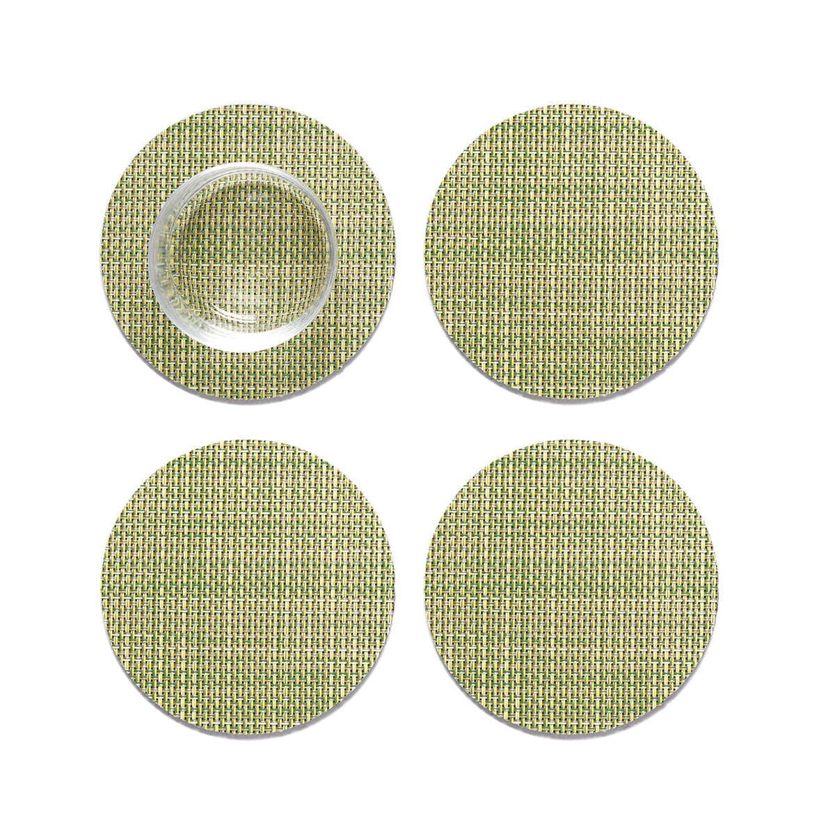 Mini Basketweave Coaster Samples - Dill