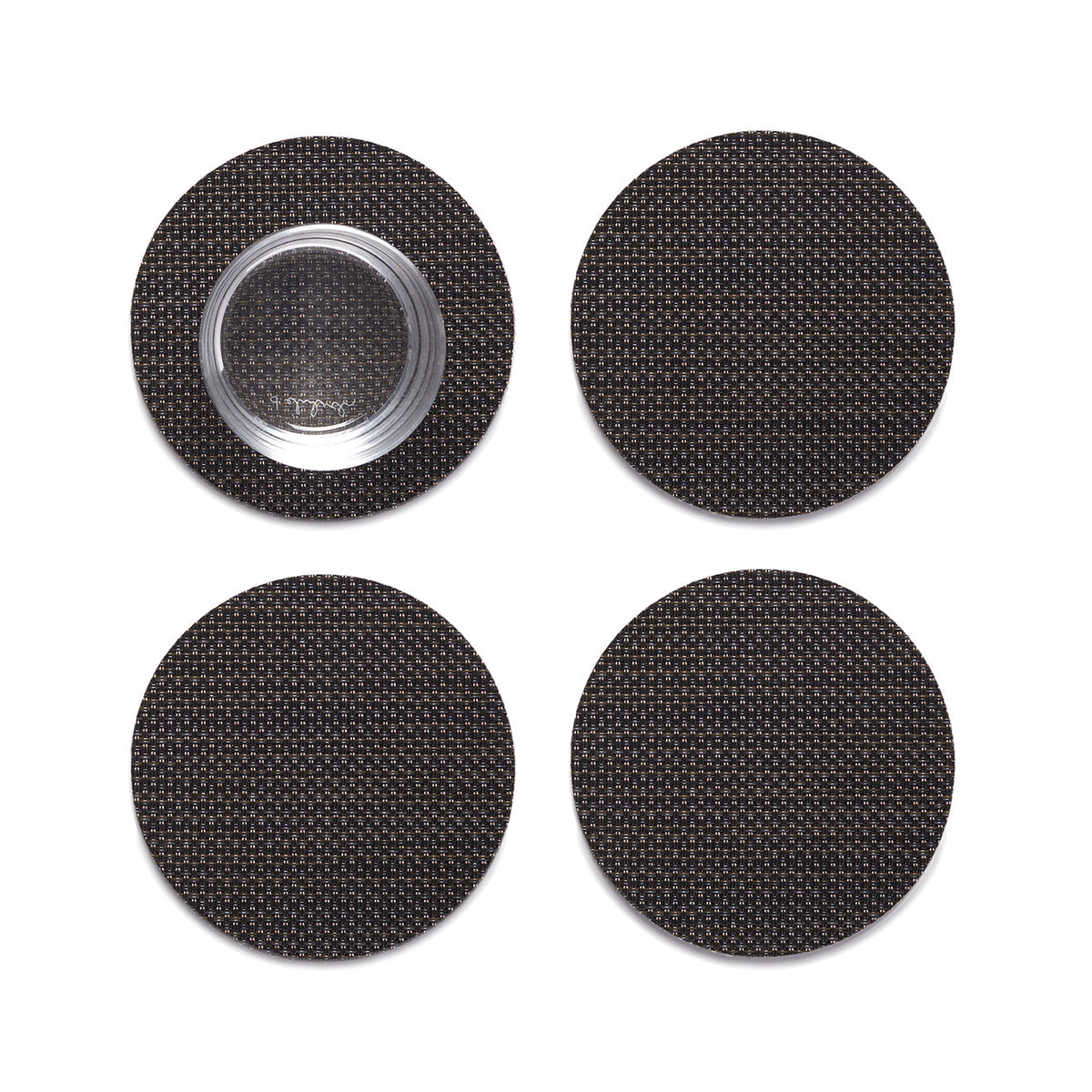 Mini Basketweave Coasters - Espresso