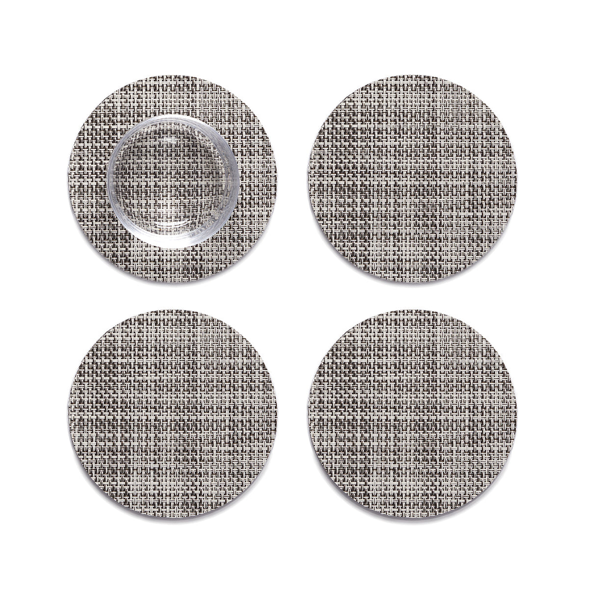 Mini Basketweave Coasters - Gravel