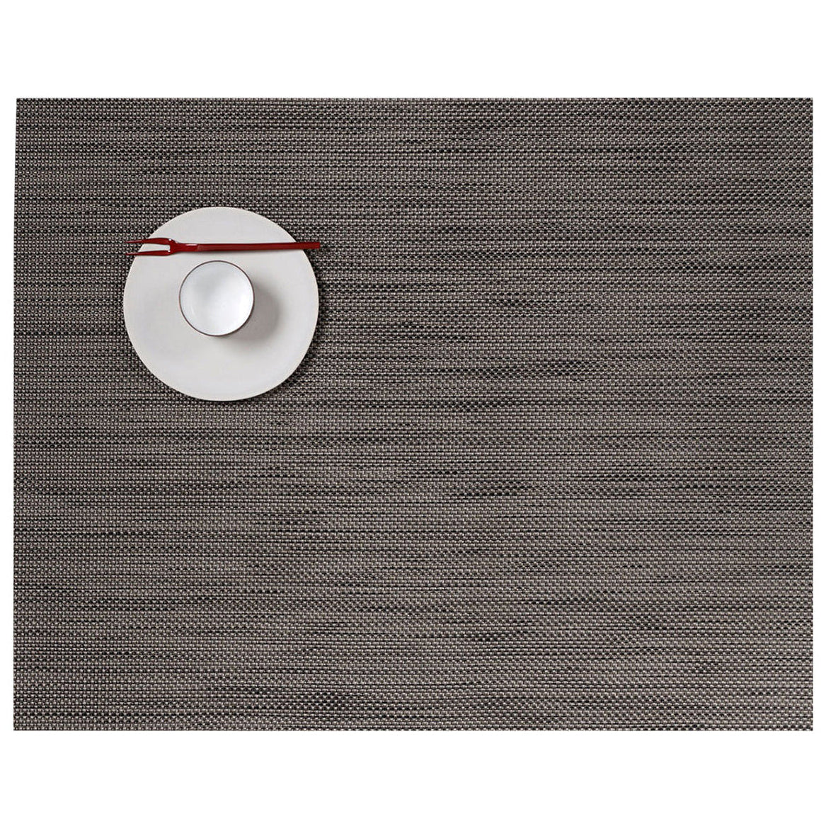 Mini Basketweave Placemats - Light Grey
