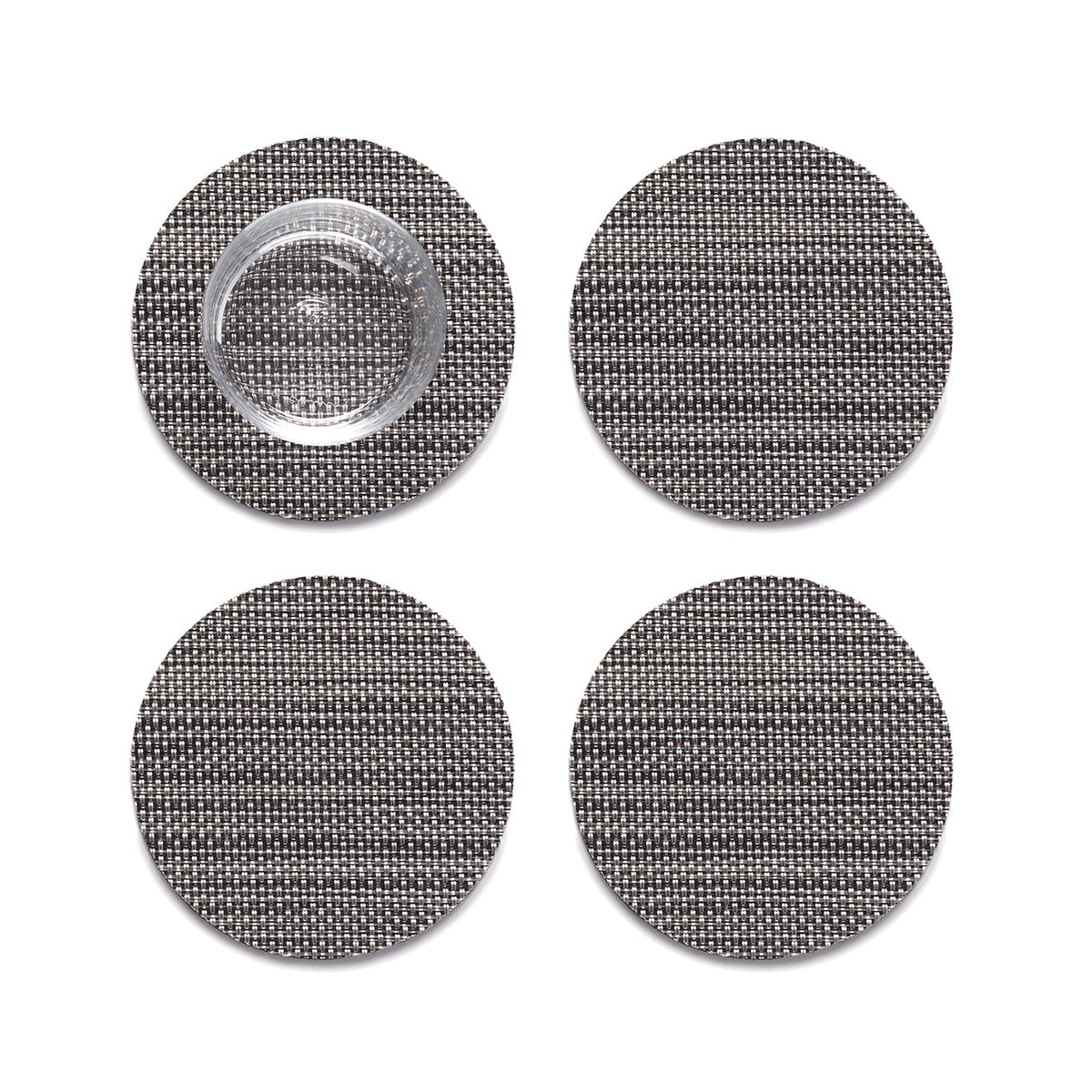 Mini Basketweave Coasters - Light Grey