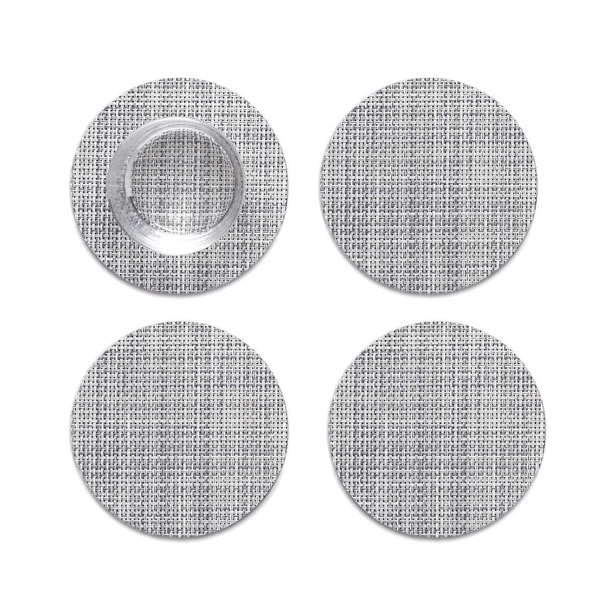 Mini Basketweave Coasters - Mist