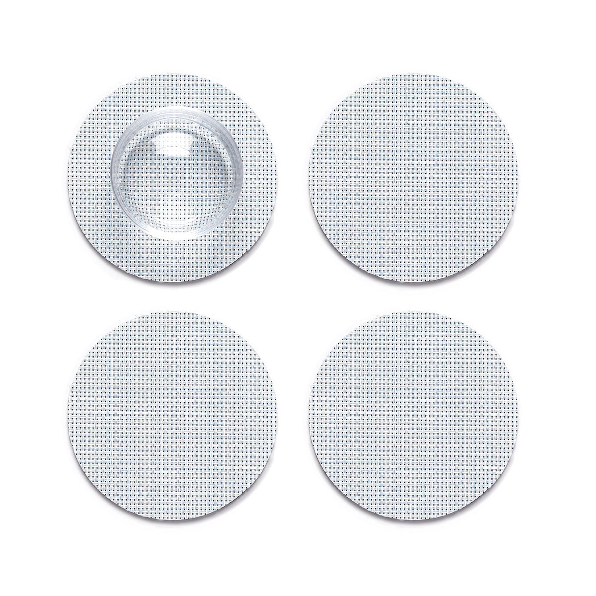 Mini Basketweave Coasters - Sky