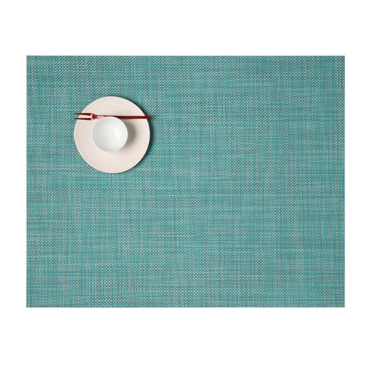 Mini Basketweave Placemats - Turquoise