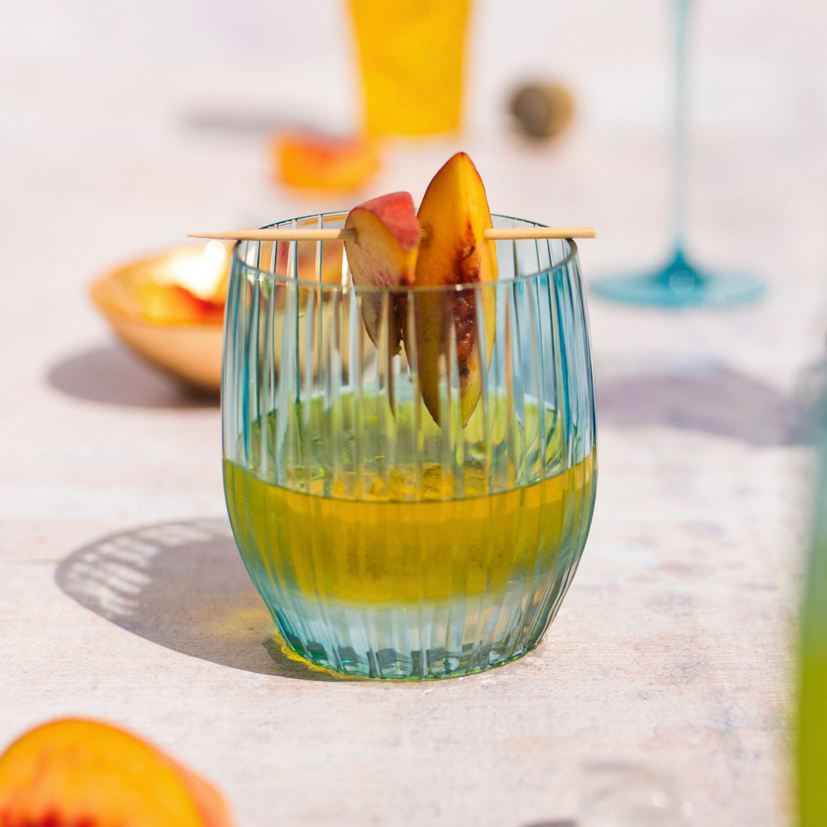 Natalia Teal Double Old Fashioned