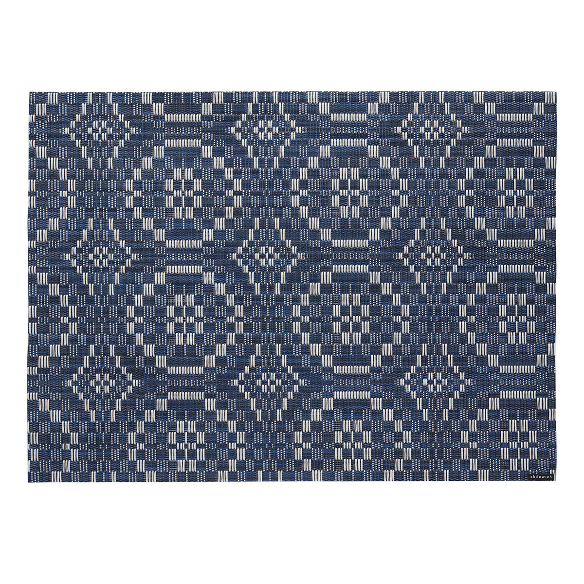 Overshot Placemat Samples - Denim
