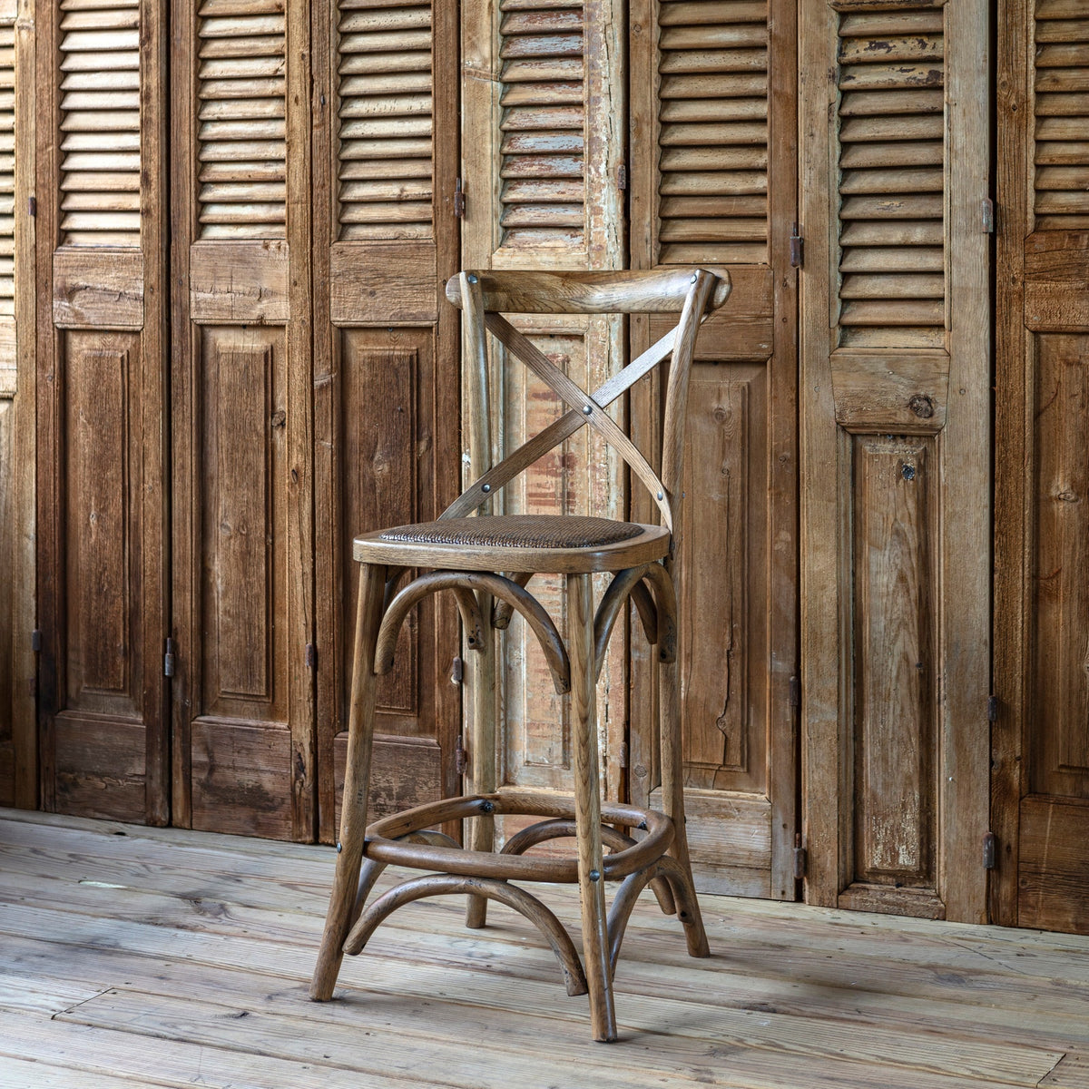 Provence Cross Back Counter Stool
