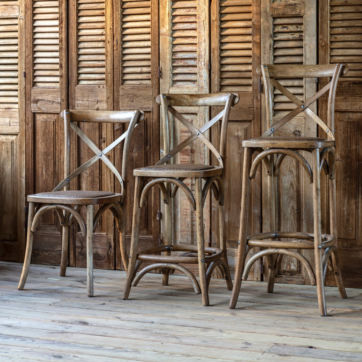 Provence Cross Back Counter Stool