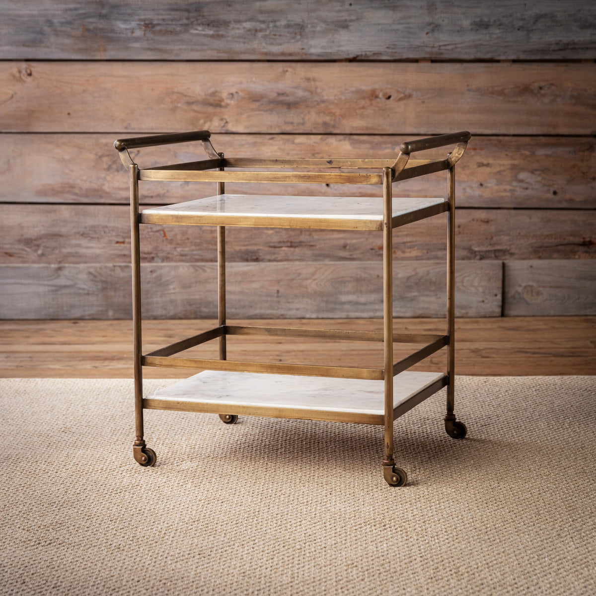 French Salon Marble Service Cart
