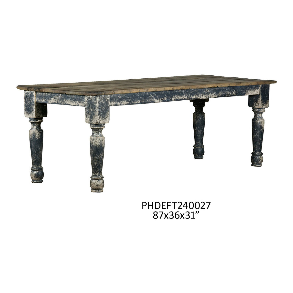 La Grange Table In Weathered Ash (Dark Gray)